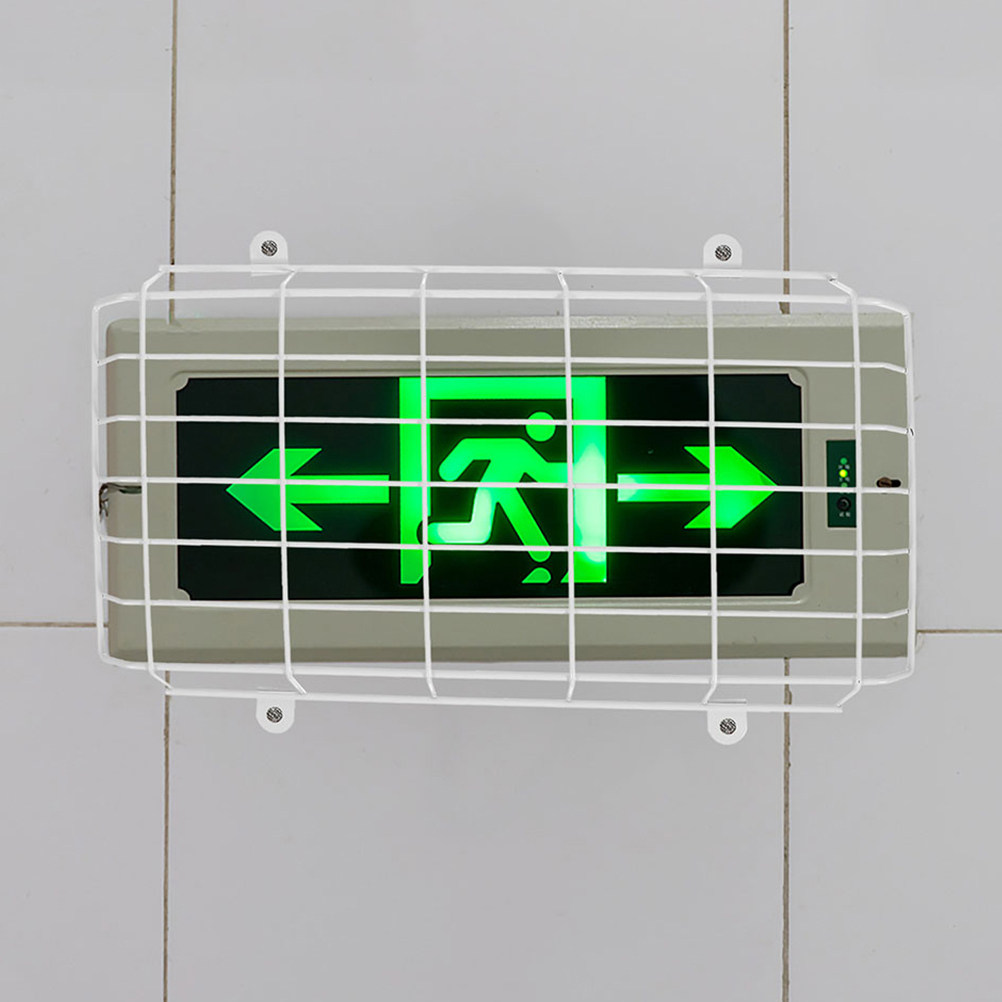 Emergency Exit Sign - 2Pcs Exit Sign Protective Guard Metal