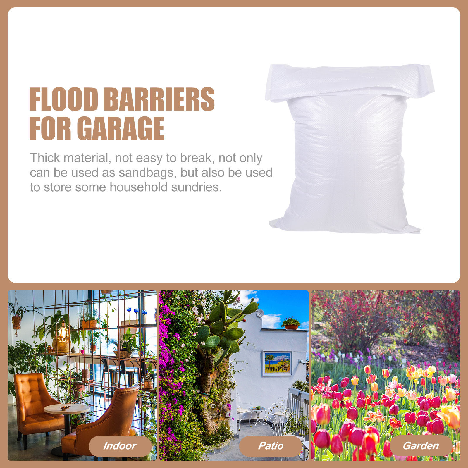 16Pcs Sturdy Waterproof Woven  - Flood Barrier Bag recension och pris
