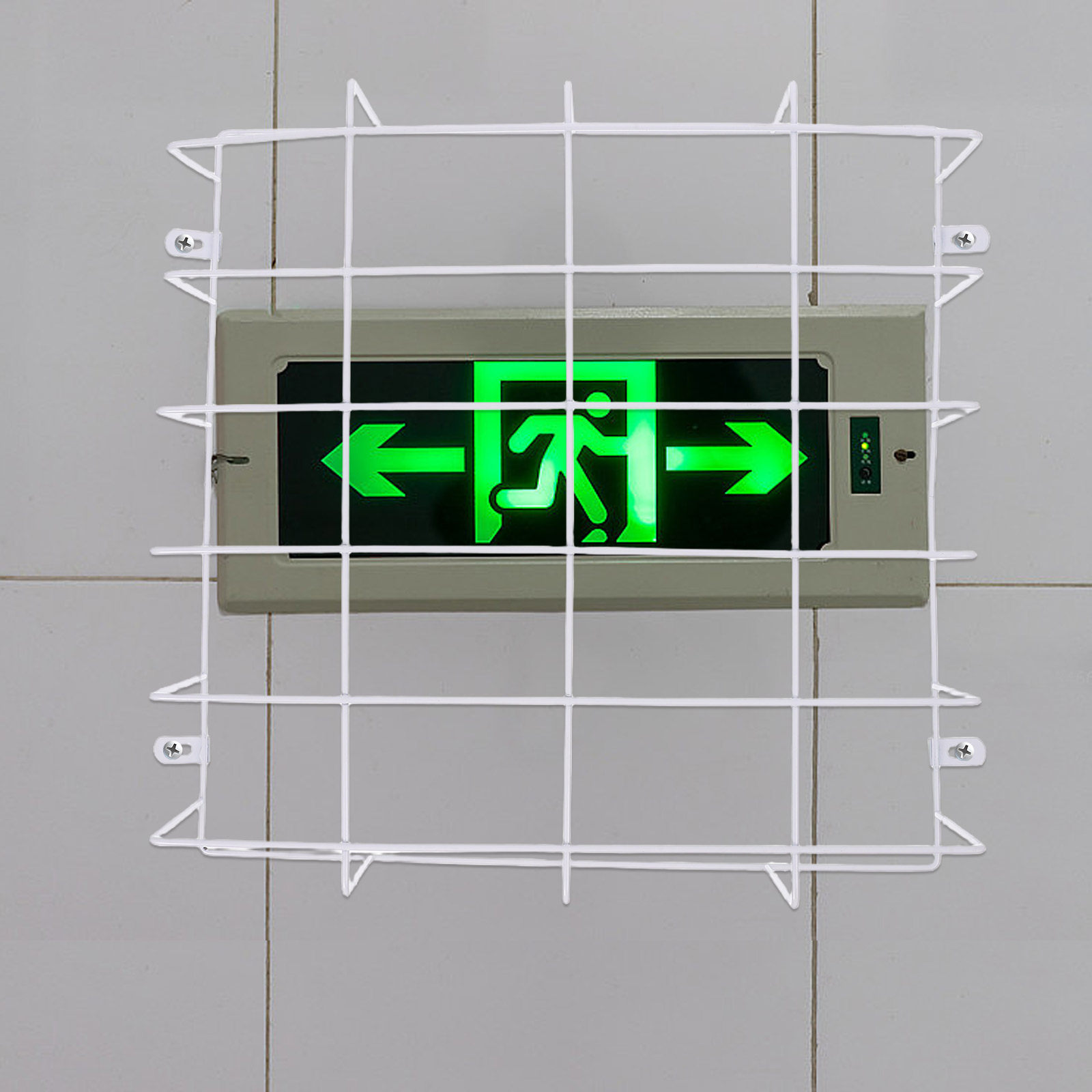 Emergency Light Protective Cag - Emergency Exit Sign recension och pris