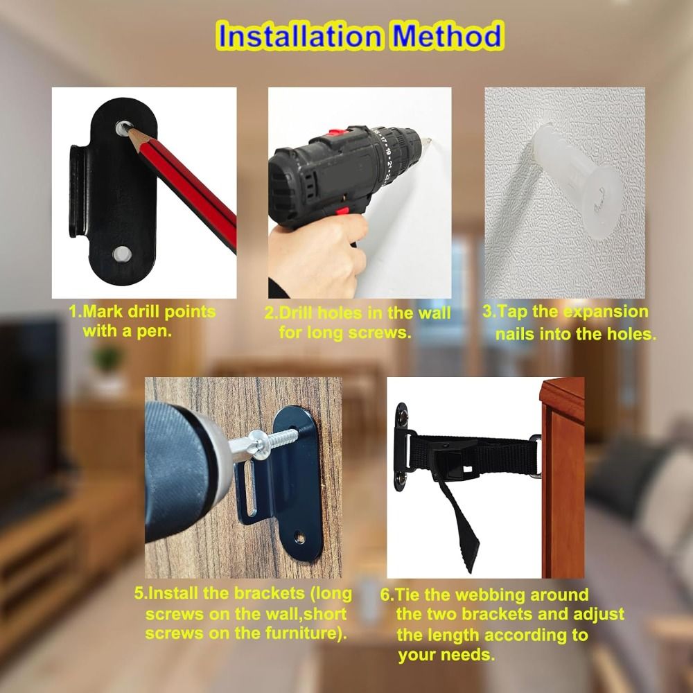 Earthquake Proof Furniture Anc - Earthquake Anchor Strap recension och pris