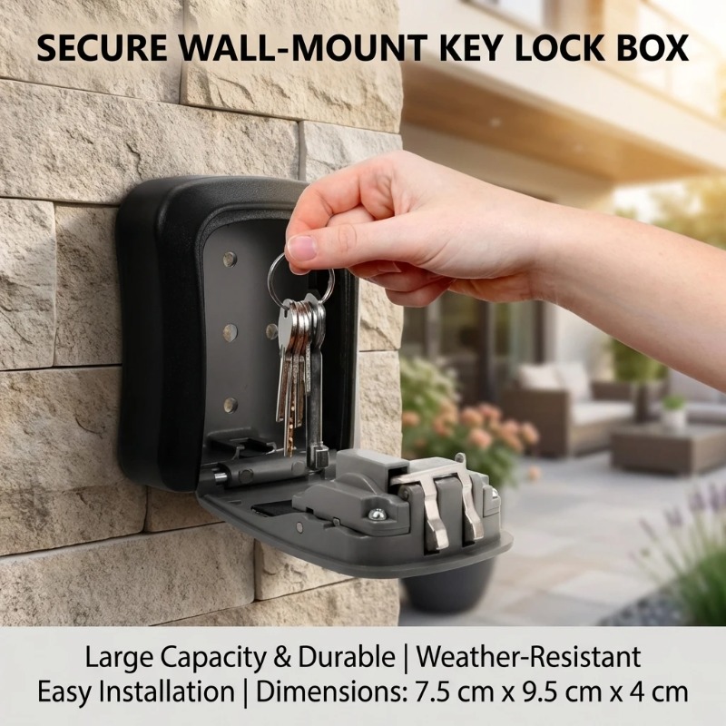 Wall Mount Key Lock Box 4 Digi - Lockbox Key Secure recension och pris